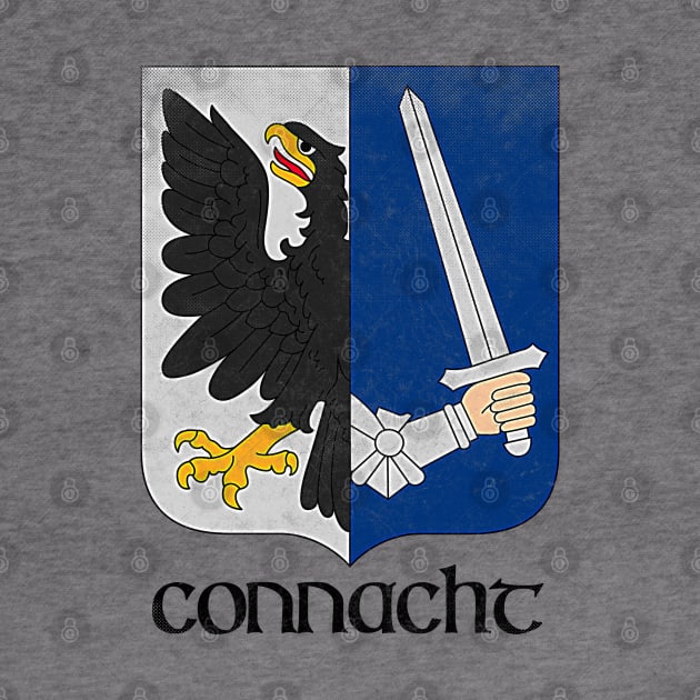 Connacht  / Irish Vintage Style Crest Coat Of Arms Design by feck!